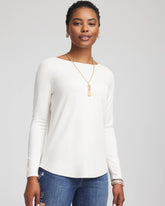 Chico's Women | Ella Bateau Pullover Sweater ECRU