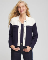 Chico's Women | Colorblock Cardigan Jacket PASSPORT BLUE