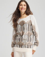 Chico's Women | Art Deco Dolman Pullover Sweater ENGLISH CREAM