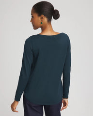 Chico's Women | Ella Boatneck Sweater TEAL SHADOW