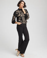 Chico's Women | Bryne Jacquard Mockneck Pullover BLACK