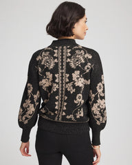 Chico's Women | Bryne Jacquard Mockneck Pullover BLACK