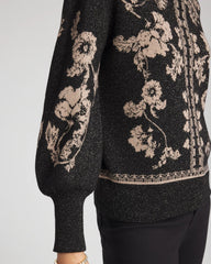 Chico's Women | Bryne Jacquard Mockneck Pullover BLACK