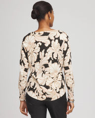 Chico's Women | Ella Metallic V-Neck Sweater PURPLE ROYALE
