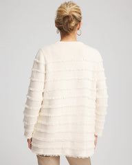 Chico's Women | Fringe Ottoman Knit Cardigan ENGLISH CREAM