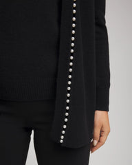 Chico's Women | Cashmere Pearl-Trim Cardigan BLACK