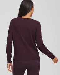 Chico's Women | Embellished Crewneck Cardigan NIGHT BLOOM