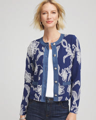 Chico's Women | Floral Lady Jacket DUSKY BLUE