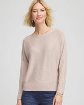 Chico's Women | Ella Embellished Dolman Pullover Sweater LIGHT TAUPE HEATHER