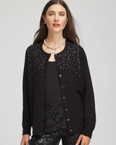 Chico's Women | Ombré Rhinestone Cardigan BLACK
