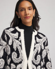 Chico's Women | Abstract Fuzzy Cardigan BLACK