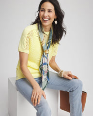 Chico's Women | Dolman Sleeved Sweater Tee BRIGHT YELLOW