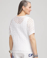 Chico's Women | Dolman Pointelle Sweater ALABASTER
