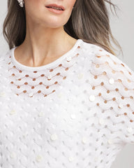 Chico's Women | Dolman Pointelle Sweater ALABASTER