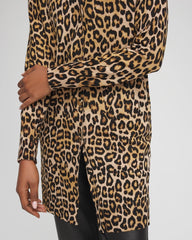 Chico's Women | Ella Animal-Print Cardigan Sweater SAND