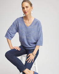 Chico's Women | Dolman V-Neck Sweater BLUE LOTUS