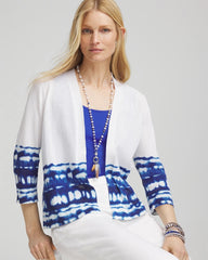 Chico's Women | Tie-Dye Summer Romance Short Cardigan ALABASTER