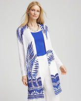 Chico's Women | Island Motif Pointelle Long Cardigan ALABASTER