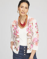 Chico's Women | Summer Romance Floral Cardigan ECRU
