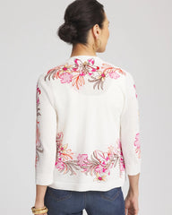Chico's Women | Summer Romance Floral Cardigan ECRU