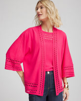 Chico's Women | Cutout Open-Front Cardigan DRIED ROSES