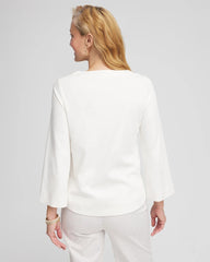 Chico's Women | Soutache Stitch Top ECRU