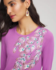 Chico's Women | Foiled Touch of Cool™ Layering Tee GOOSEBERRY