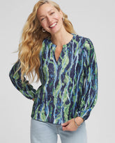 Chico's Women | Ocean Plume Crinkle Top PASSPORT BLUE