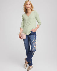 Chico's Women | Touch of Cool™ V-Neck Layering Tee SAGE MEADOW