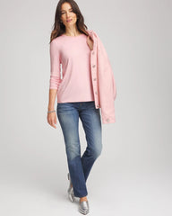 Chico's Women | Mesh-Trim Touch of Cool™ Layering Tee BLUSHED