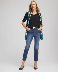 Chico's Women | Slub Paneled Elbow Tee BLACK