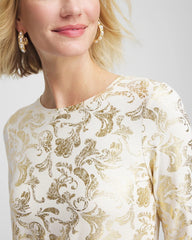 Chico's Women | Touch of Cool™ Foiled Layering Tee ECRU