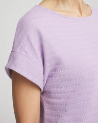 Chico's Women | Cap Sleeve Textured Tee GENTLE LAVENDER