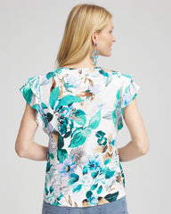 Chico's Women | Touch of Cool™ Flutter Sleeve Tee ALABASTER