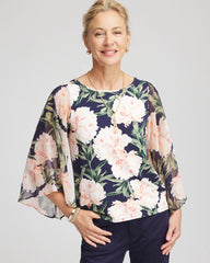 Chico's Women | Georgette Angel-Sleeved Top DARKEST SPRUCE
