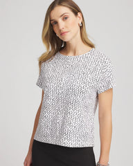 Chico's Women | Zenergy® UPF Geo-Print Dolman Top BLACK