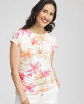 Touch of Cool™ Tropical Floral Dolman Tee