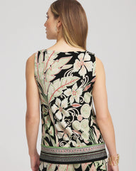 Chico's Women | Travelers™ Island-Motif Side-Slit Tank SALTED LIME