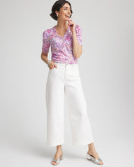 Animal Print Slub Henley Tee