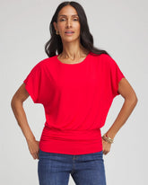 Touch of Cool™ Ruched Banded Hem Top