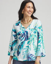 Chico's Women | Tie-Front Forward Seam Top PARADISO BLUE