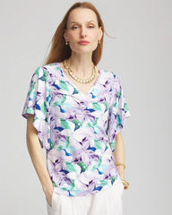 Chico's Women | Touch of Cool™ Lily Handkerchief-Sleeve V-Neck Tee GENTLE LAVENDER