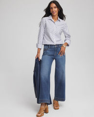 Chico's Women | No Iron™ Chain Connection Shirt PASSPORT BLUE
