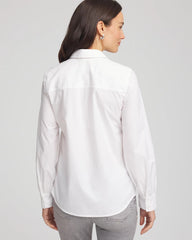 Chico's Women | Jeweled Poplin Shirt ALABASTER