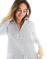 Chico's Women | No Iron™ Lurex Striped Shirt OPTIC WHITE