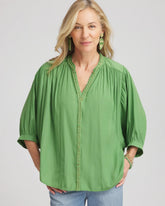 Chico's Women | Braided Batwing Blouse SALTED LIME