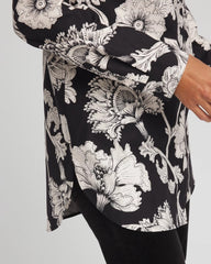 Chico's Women | No Iron™ Bryne Bloom Stretch Tunic BLACK