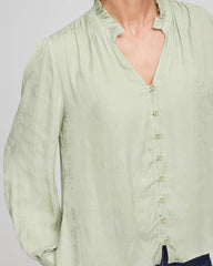 Chico's Women | Jacquard Georgette Peasant Blouse SAGE MEADOW