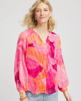 Chico's Women | Watercolor Classic Fit Chiffon Blouse CRUSHED BERRIES