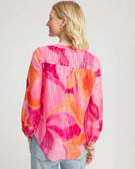 Chico's Women | Watercolor Classic Fit Chiffon Blouse CRUSHED BERRIES